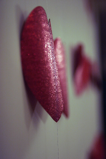 Heart valentine wall