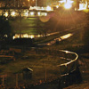 Crookes Valley Park - view to the Dam House at night