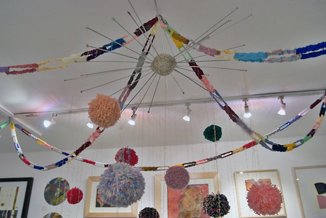 "Yule Yarn" by Pat Infanti which inspired Becki to start making pom-poms last time we came here