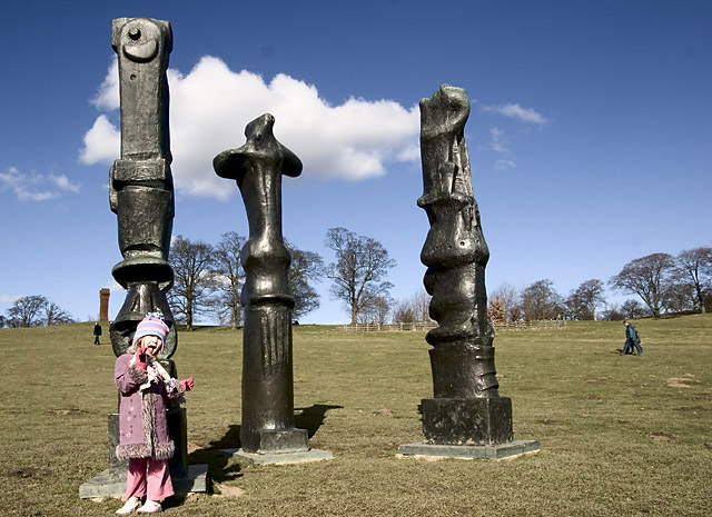 Lola and three sculpture