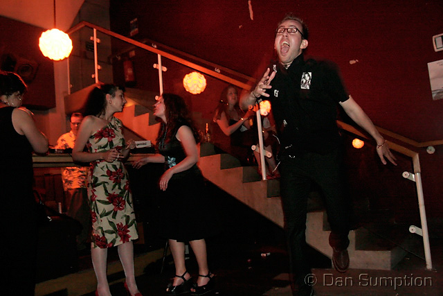 Jay dancing at Ultravixen's Peek A Boo burlesque night at Sola bar, Sheffield, 17th June 2006