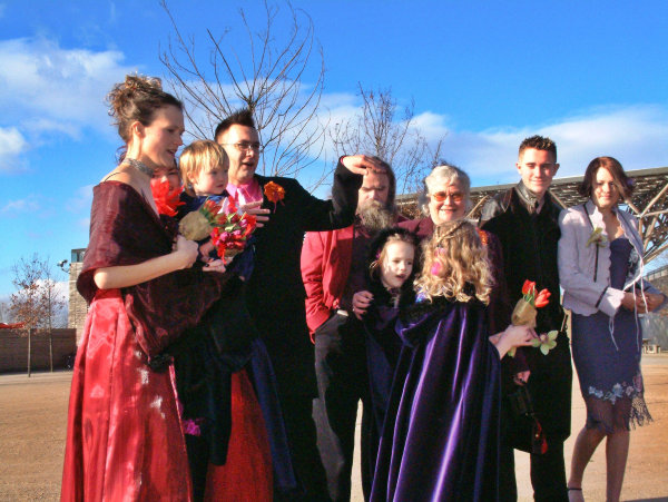 The bride's family - Cath, Gill, Lola, Dan, Terry, Rowan, June, Beth, Richard, Jamie